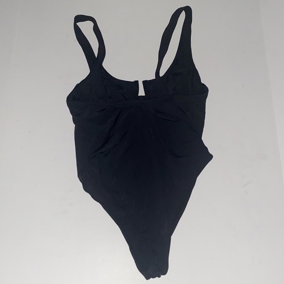 Forever 21 Underwire Corset Bustier Slinky Black Bodysuit Size Stretchy Medium - Picture 6 of 11